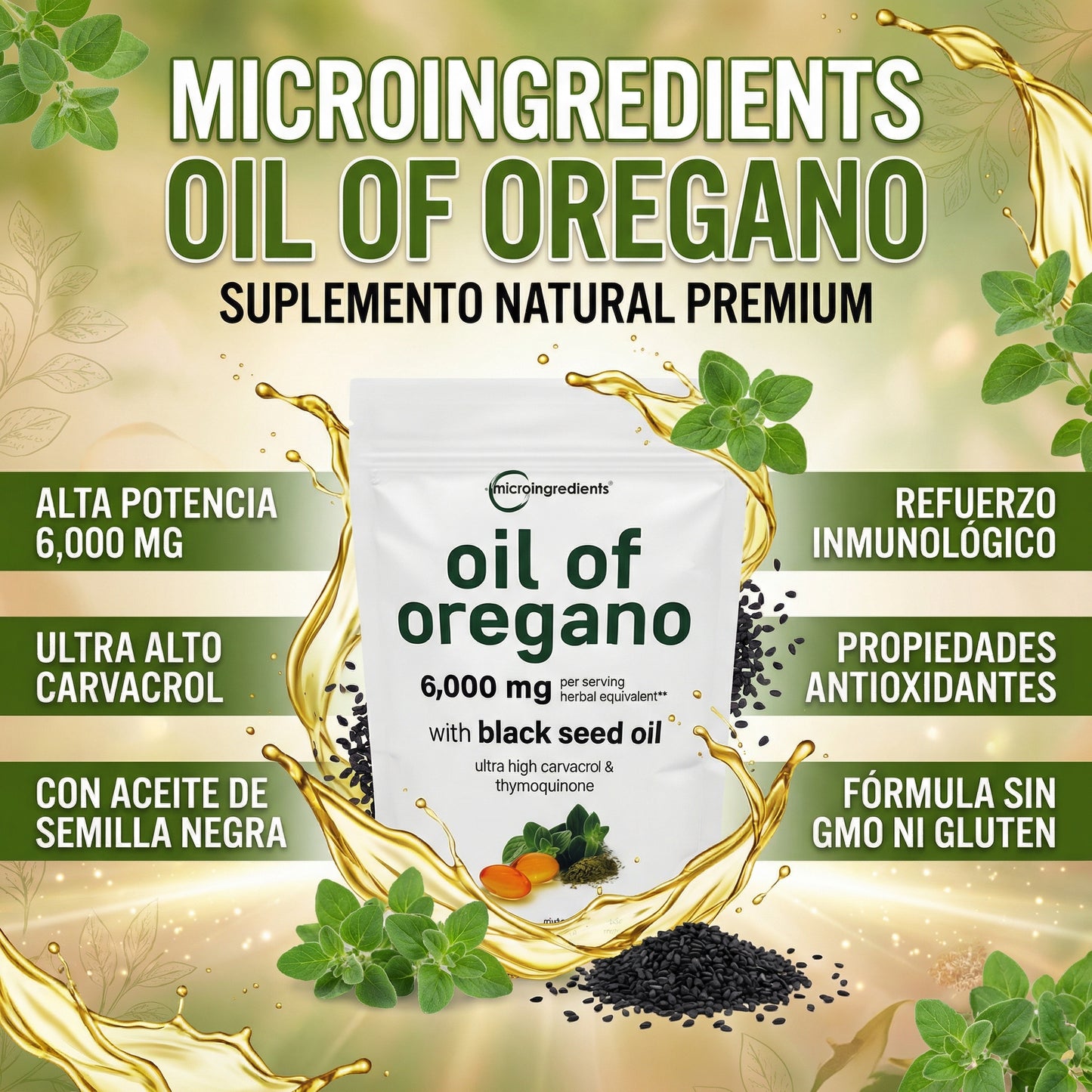 Aceite de oregano Microingredientes (El original)
