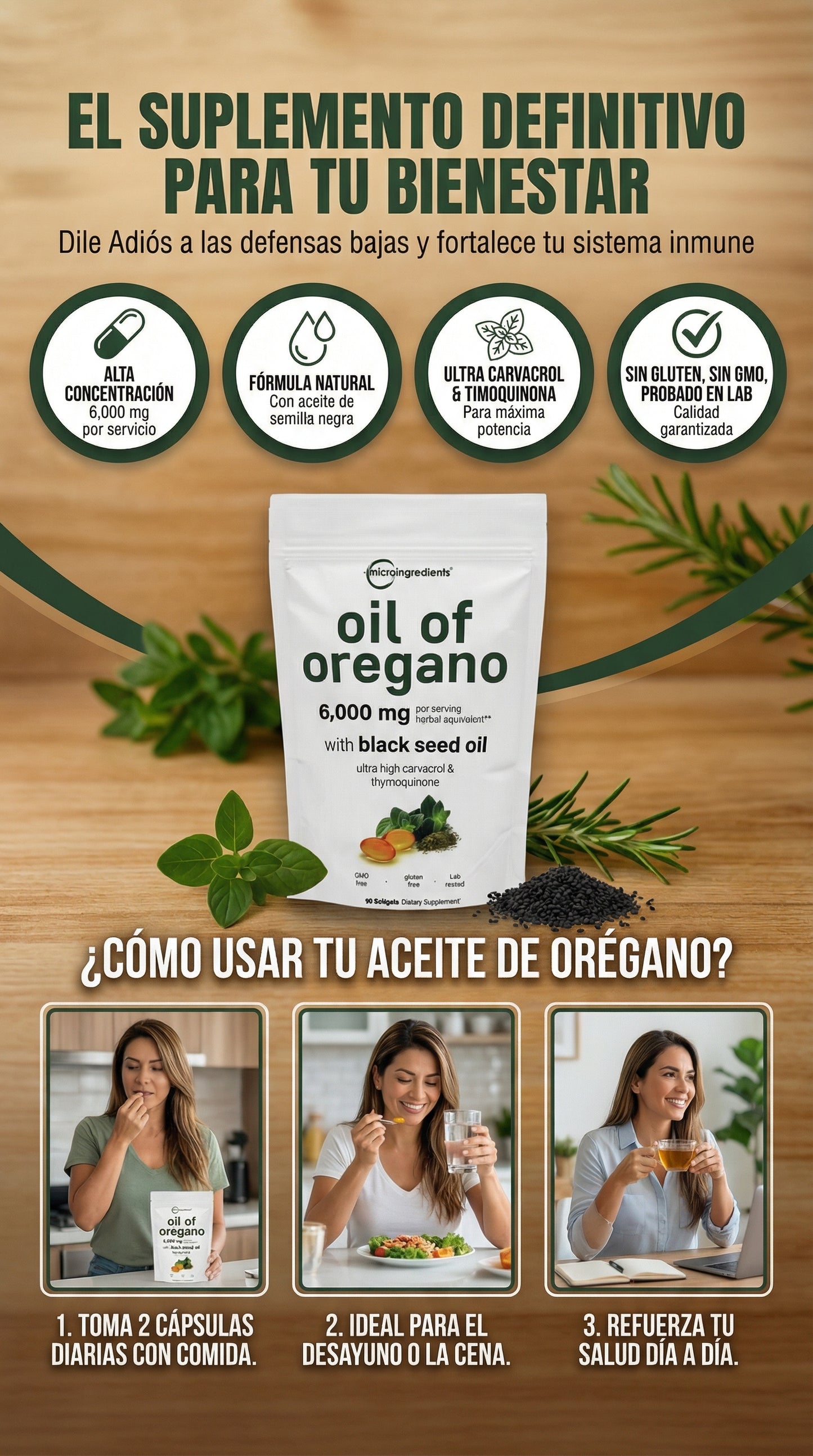 Aceite de oregano Microingredientes (El original)